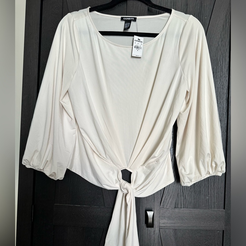 Express tie front blouse